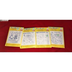 Lot of 4 AUNT MARTHA'S HOT IRON TRANSFERS